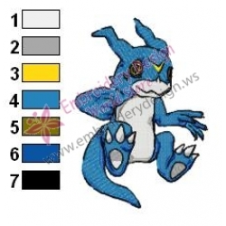 Digimon Veemon Embroidery Design 02